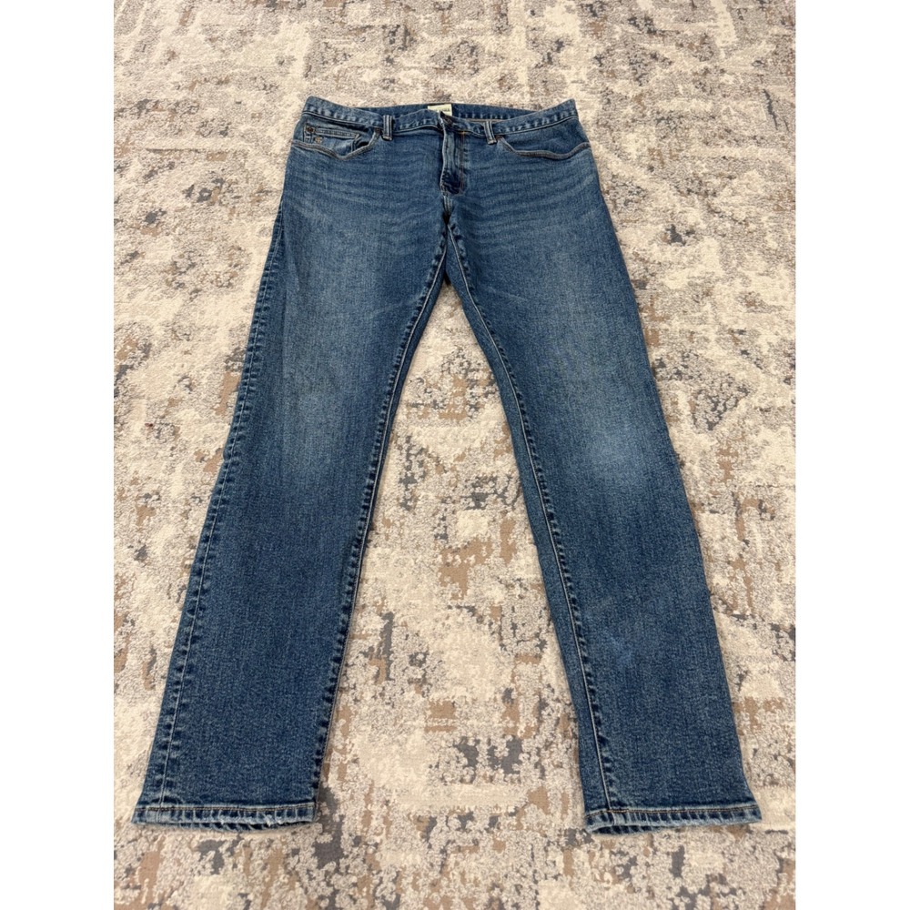 Todd Snyder Slim Fit Stretch 5-Pocket Jeans Medium Wash Blue 34x32 Mens